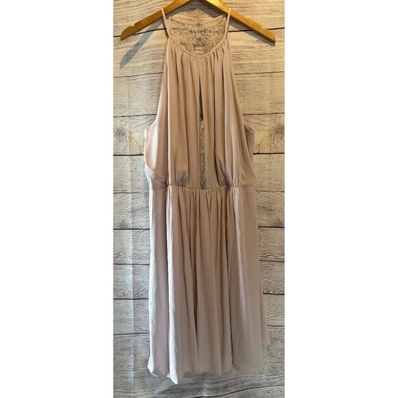 NWOT H&M lacy sleeveless backless gown in light purple lacy women's plus size 24 - Picture 5 of 12